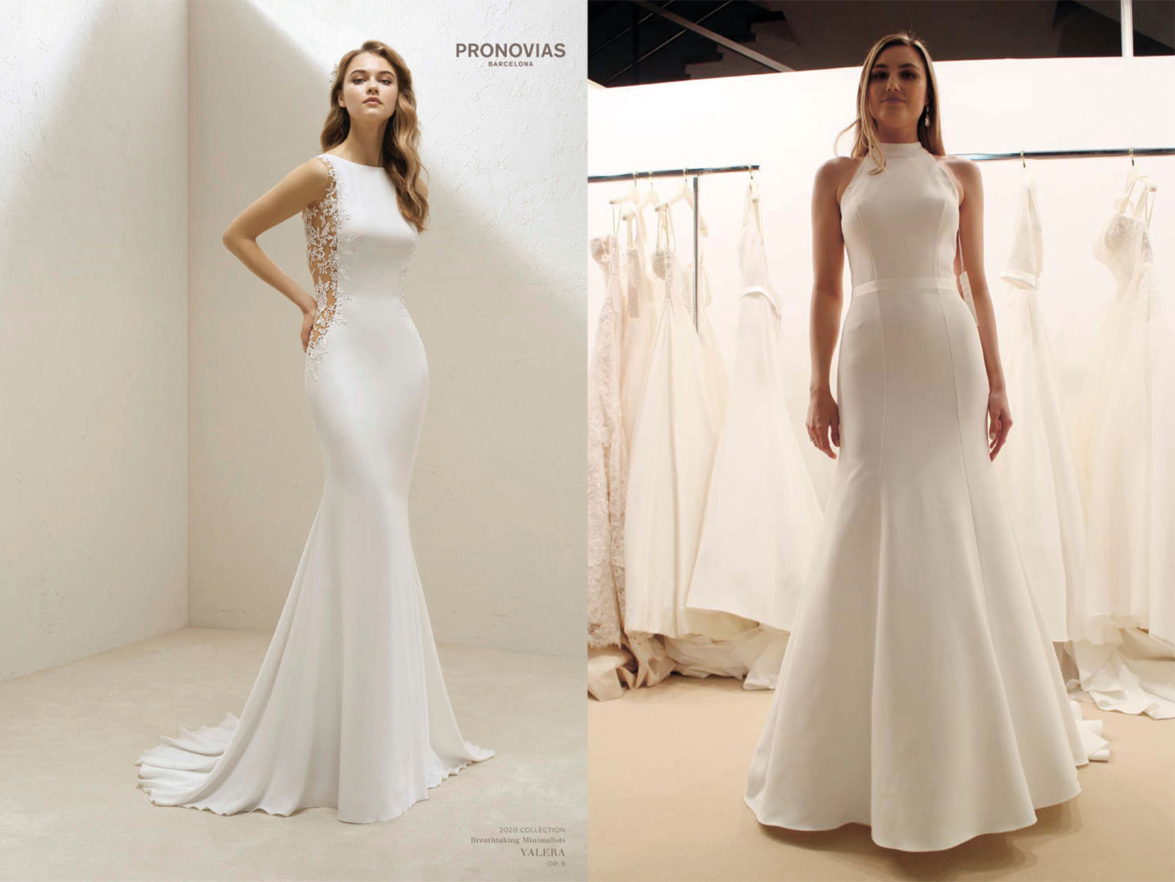 左：Pronovias　右：Caroline Costigliano